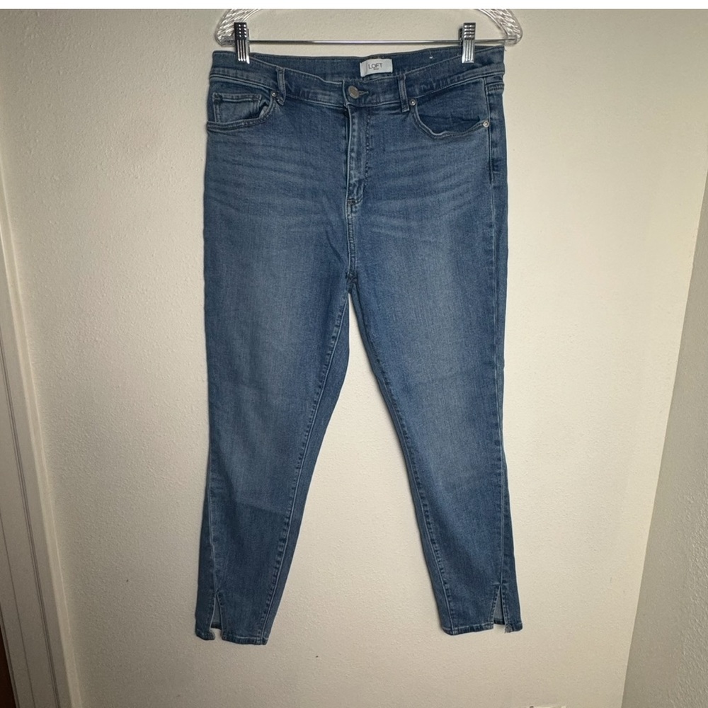 LOFT outlet Classic Blue Ankle Jeans‎ high rise skinny ankle light denim